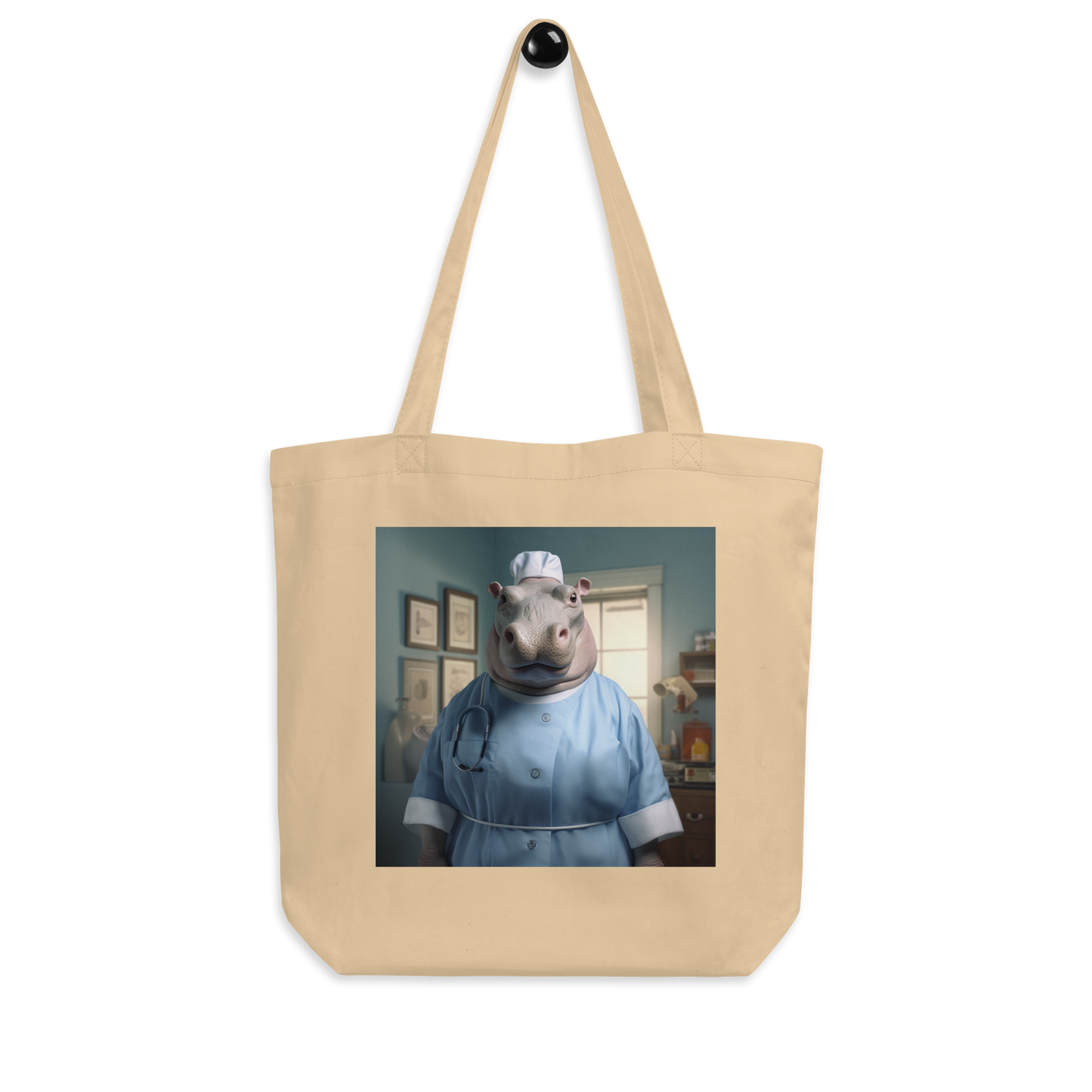 Hippo Nurse Eco Tote Bag