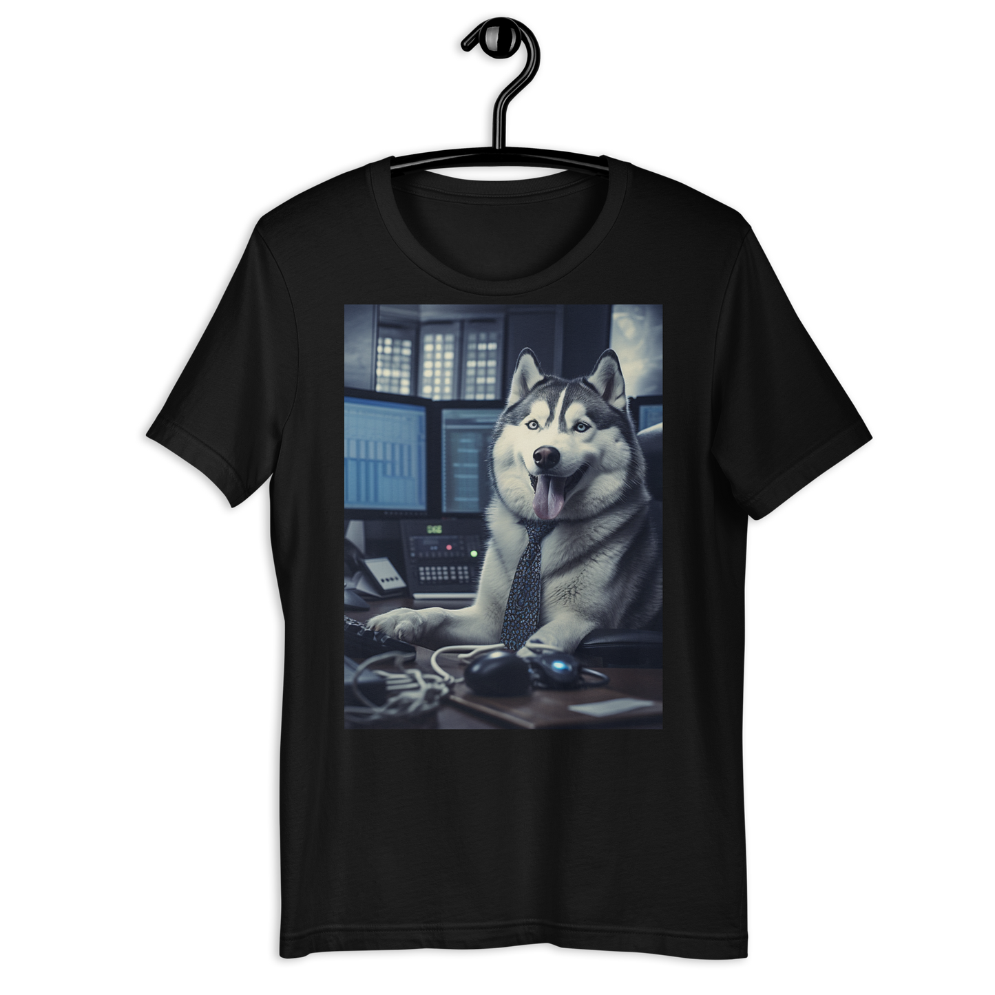 Siberian Husky Stock Trader t-shirt