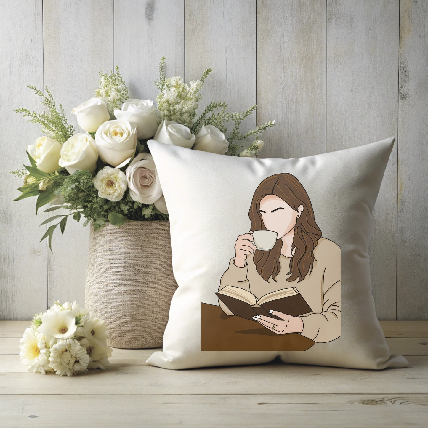 Quiet Coffee Moment – Color illustration