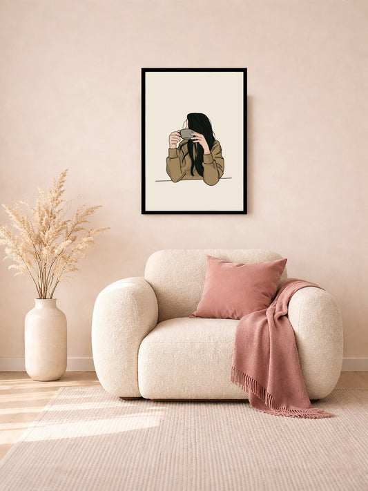 A Cup of Calm - Color Illustration