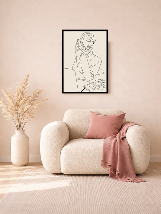 Slow Morning Ritual - Line Art