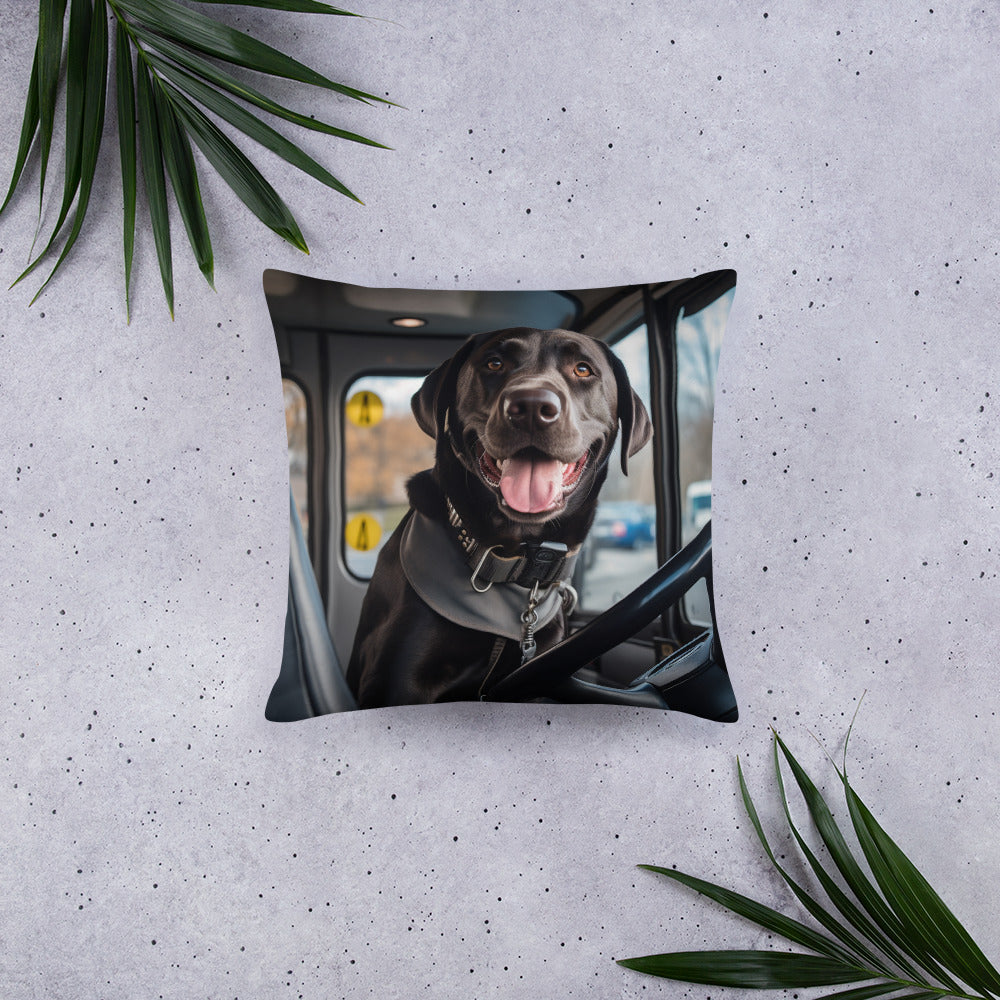 Labrador Retriever Bus Driver Basic Pillow