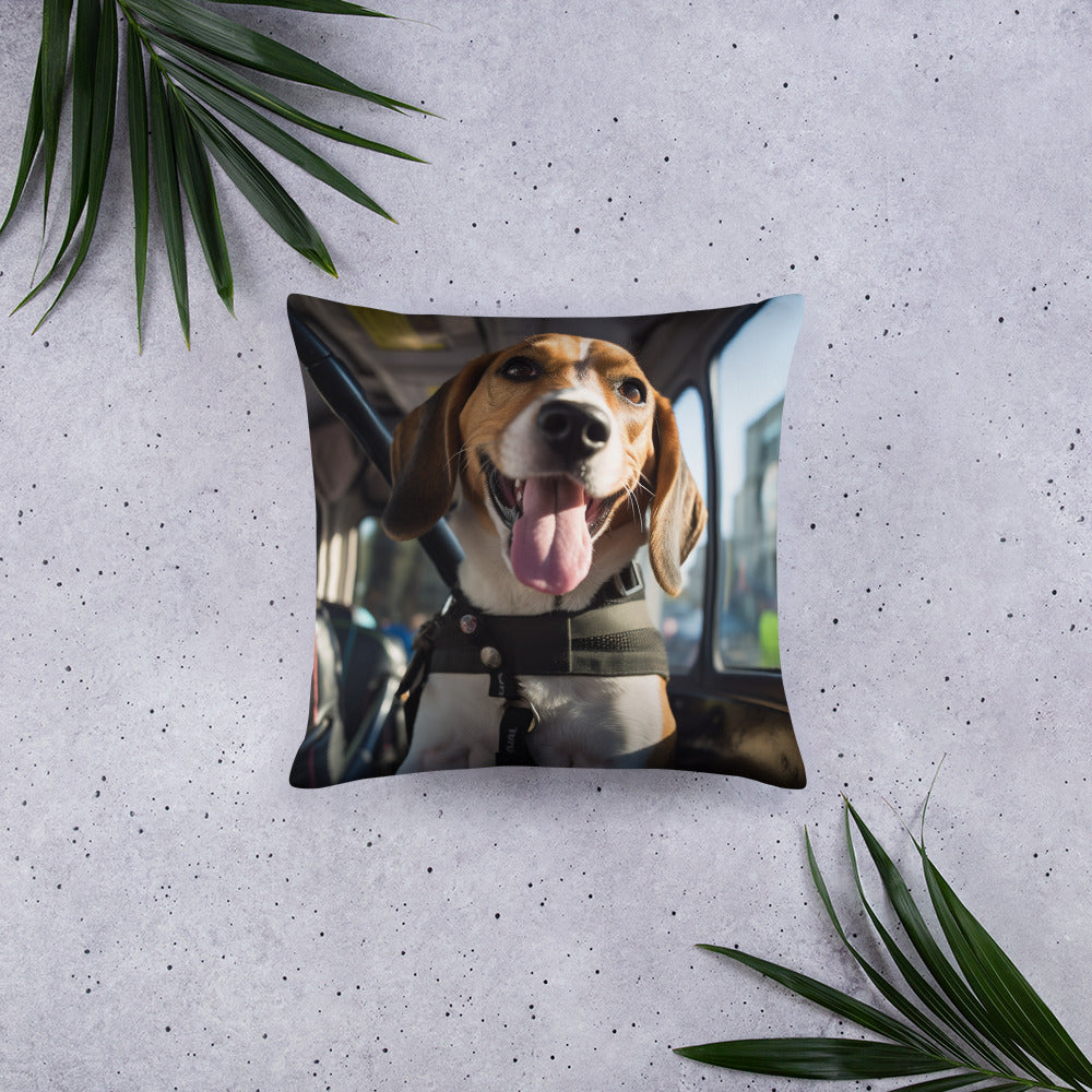 Beagle Bus Driver Basic Pillow