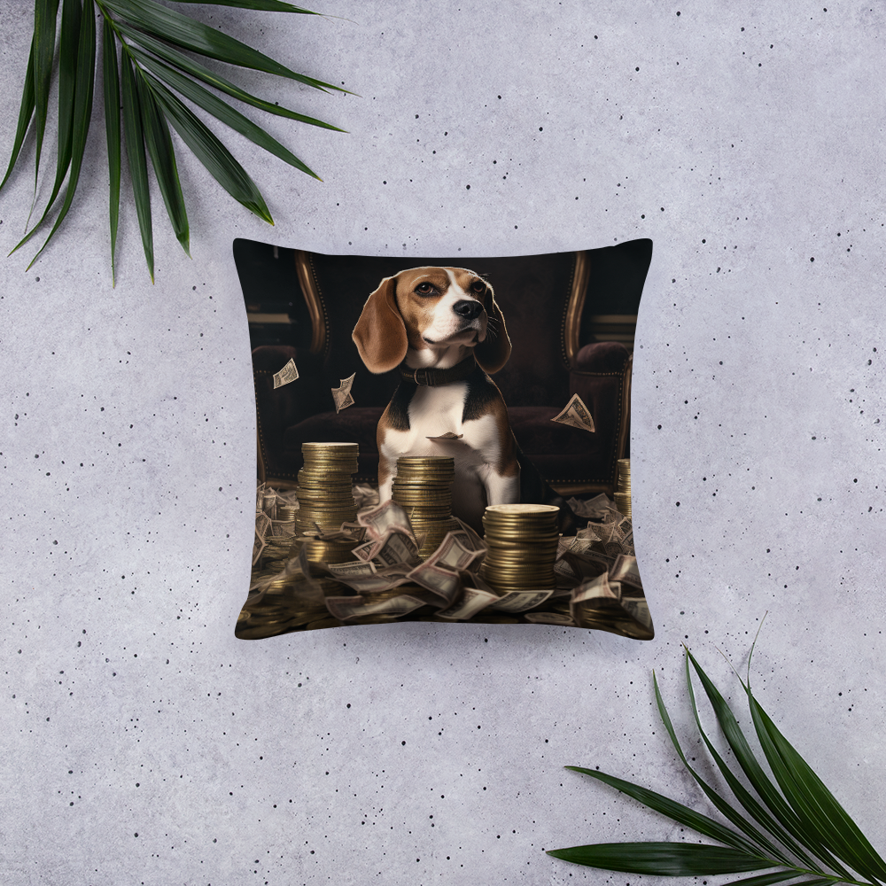 Beagle Millionaire Basic Pillow