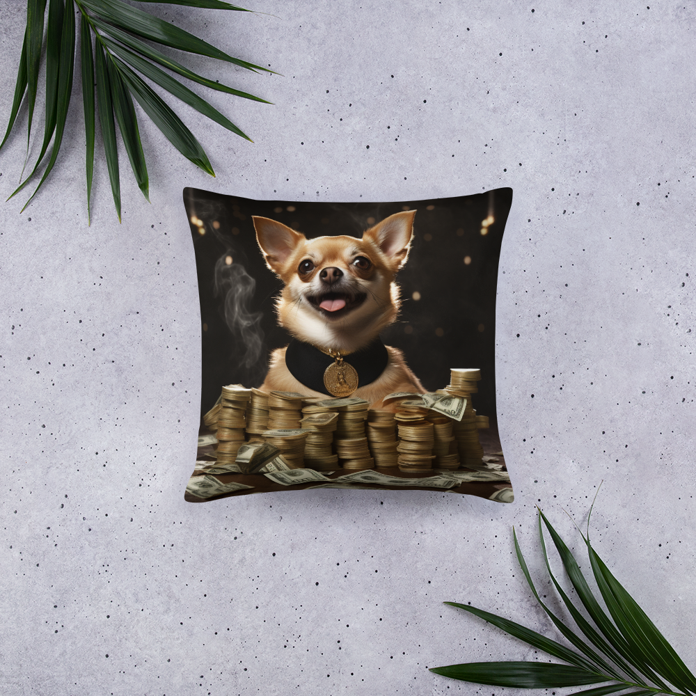 Chihuahua Millionaire Basic Pillow