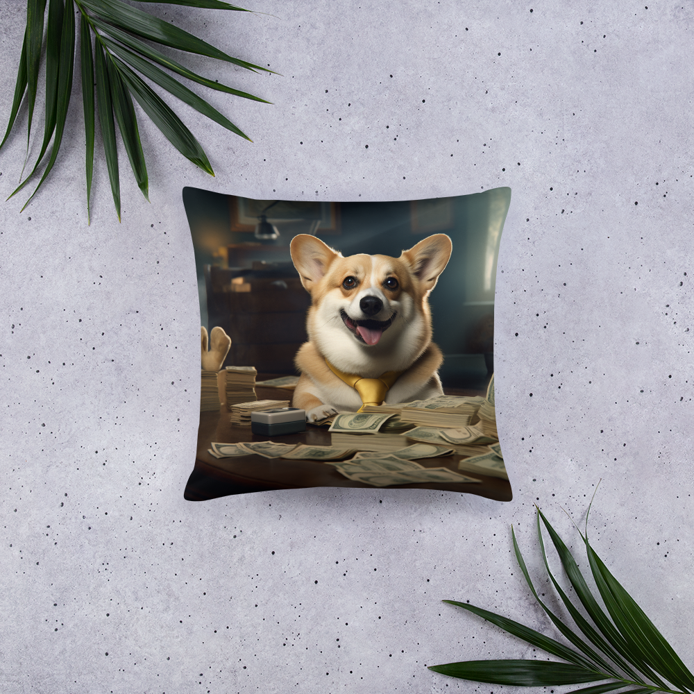 Pembroke Welsh Corgi Millionaire Basic Pillow