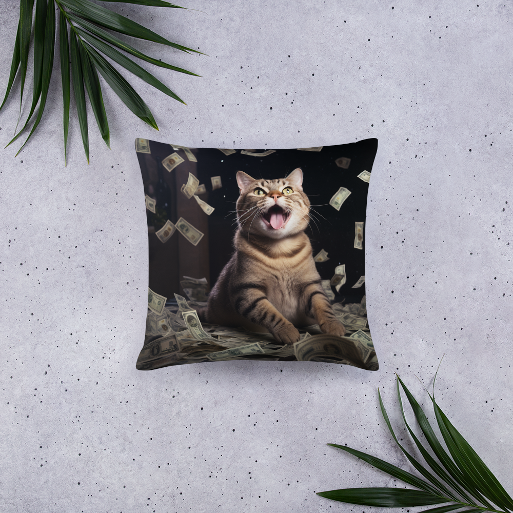 Domestic Shorthair Millionaire Basic Pillow