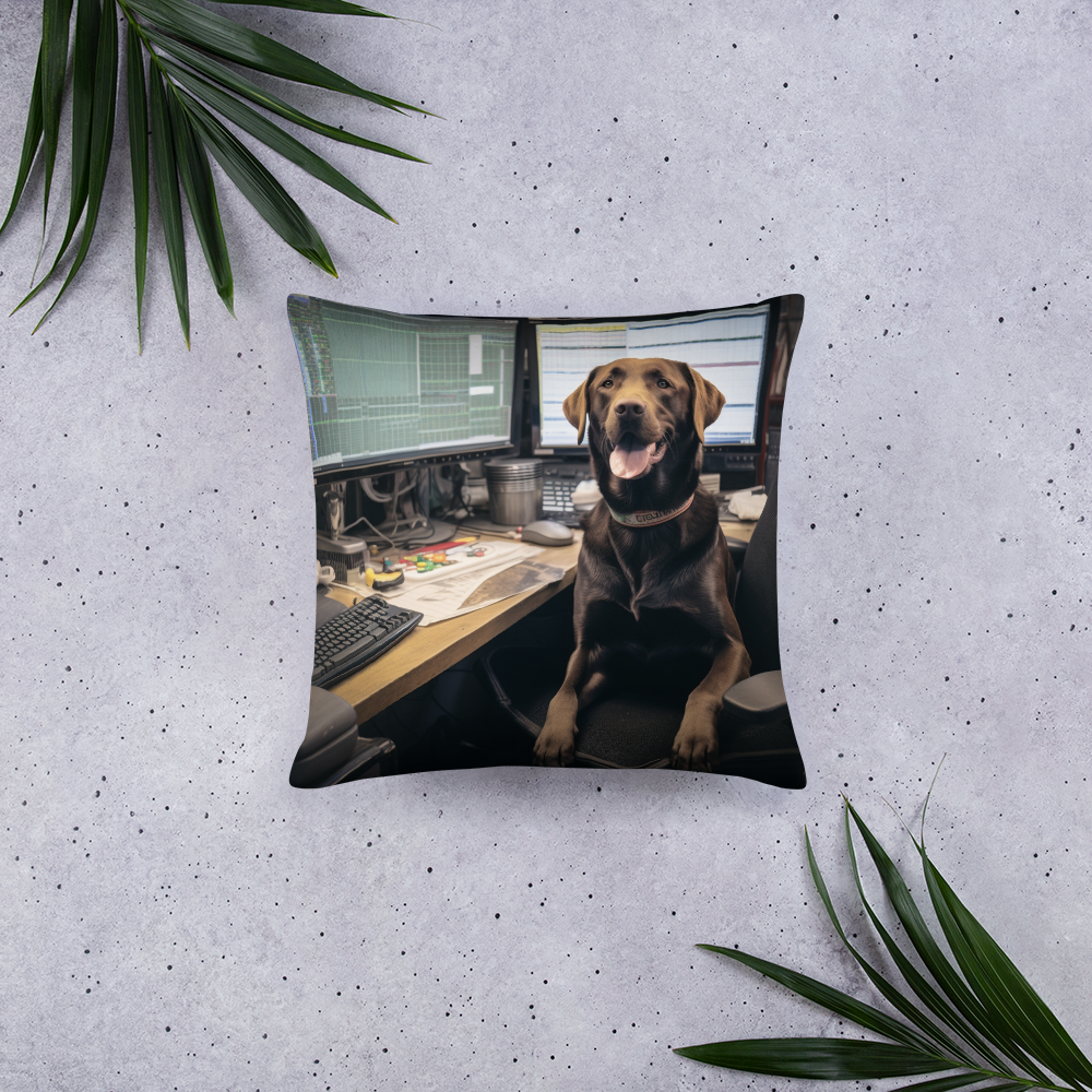 Labrador Retriever Stock Trader Basic Pillow