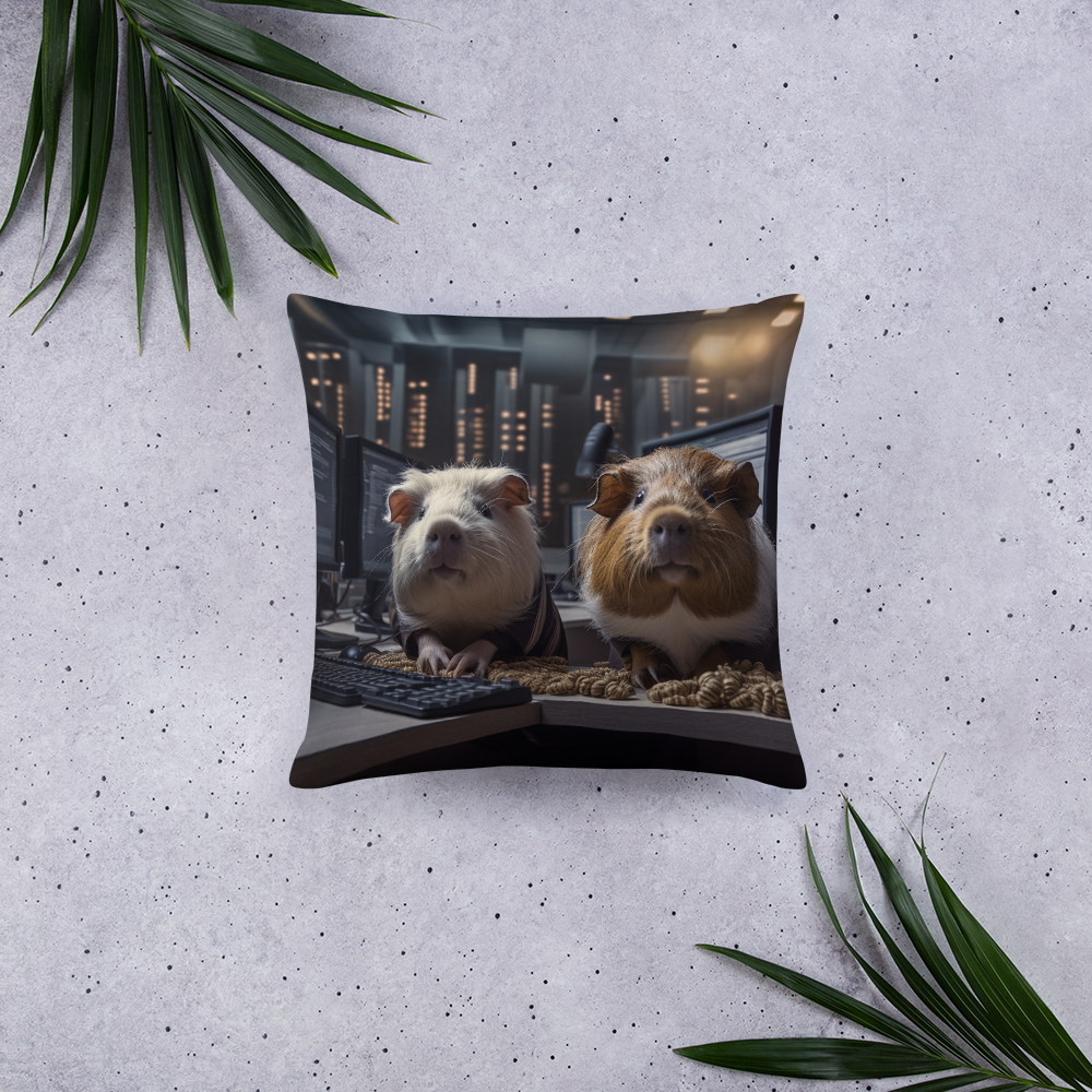 Guinea Pigs Stock Trader Basic Pillow