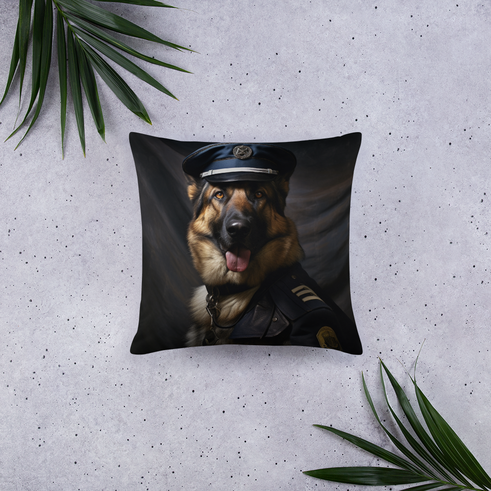 German Shepherd Air Force Officer Basic Pillow