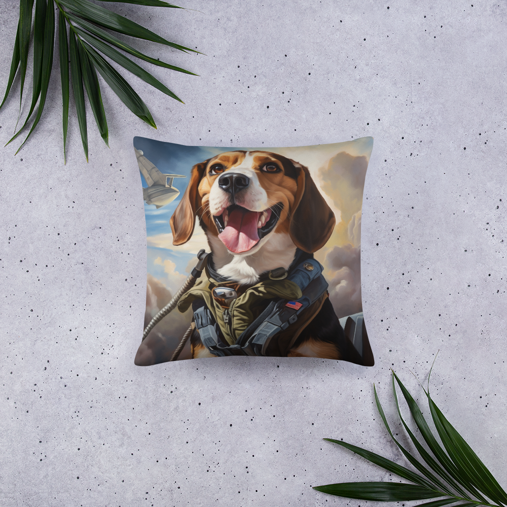 Beagle Air Force Officer Basic Pillow