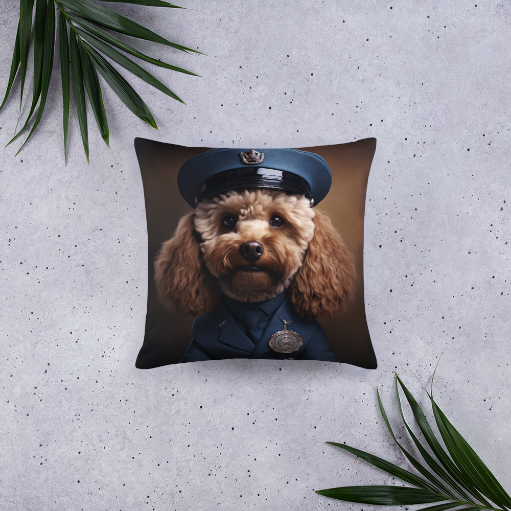 Poodle Air Force Officer Basic Pillow