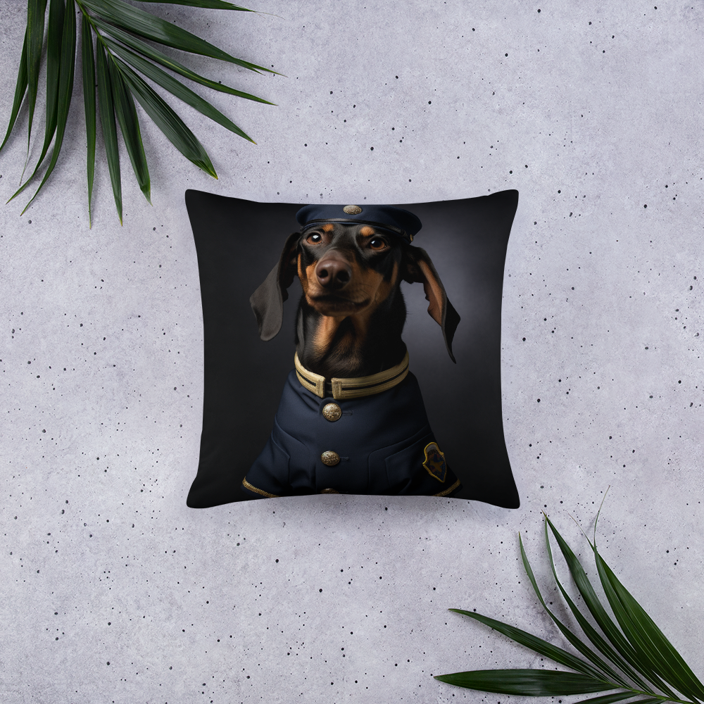 Dachshund Air Force Officer Basic Pillow