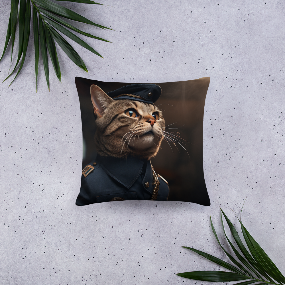 Domestic Shorthair Air Force Officer Basic Pillow