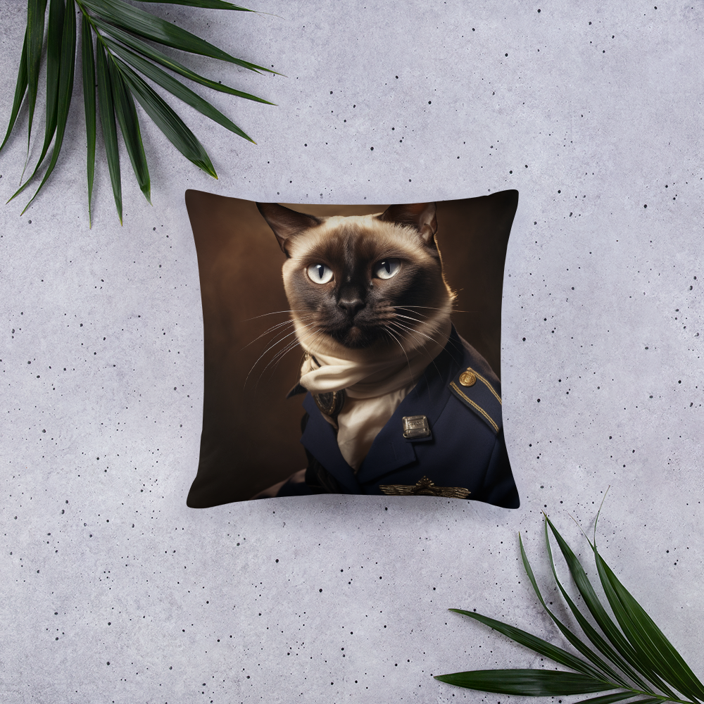 Siamese Air Force Officer Basic Pillow