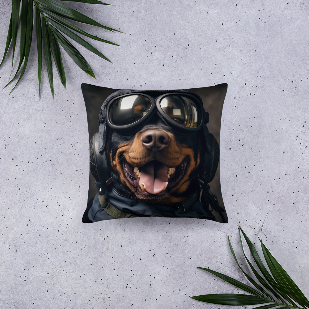 Rottweiler Airline Pilot Basic Pillow