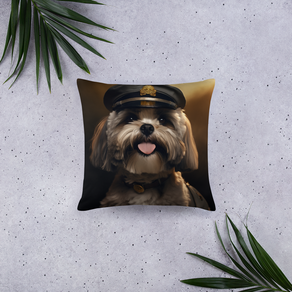 Shih Tzu Airline Pilot Basic Pillow