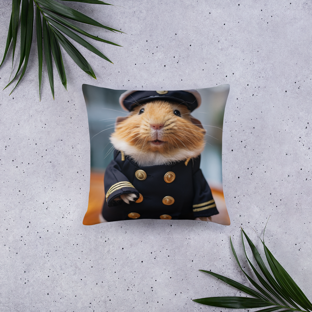 Guinea Pigs Airline Pilot Basic Pillow