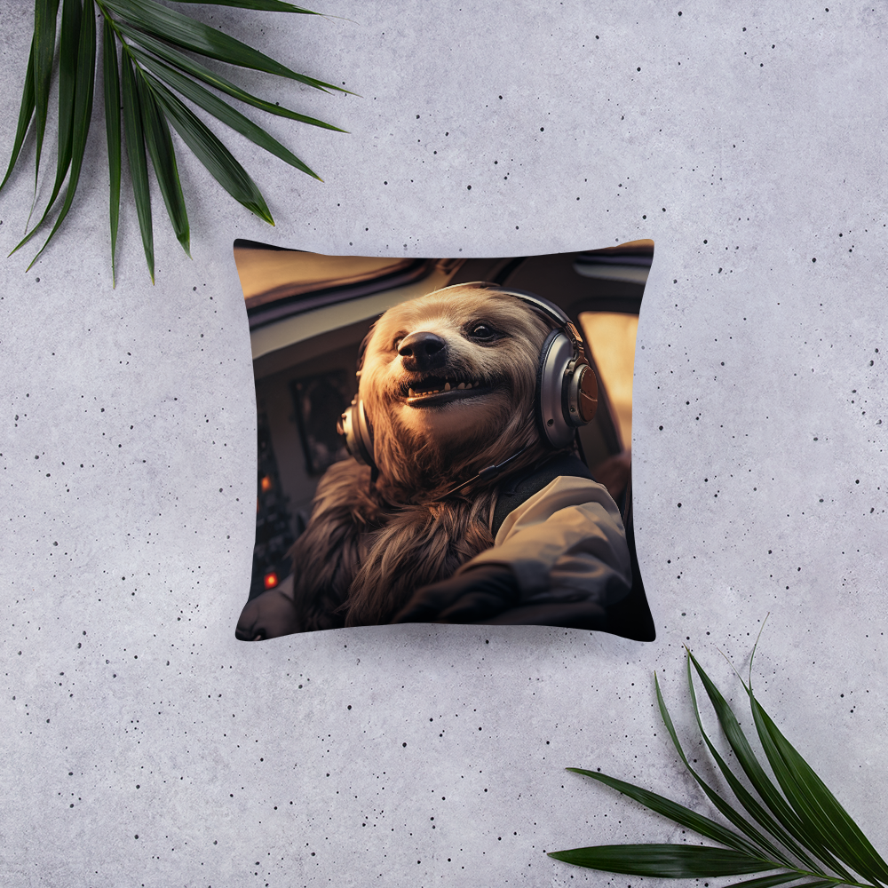 Sloth Airline Pilot Basic Pillow