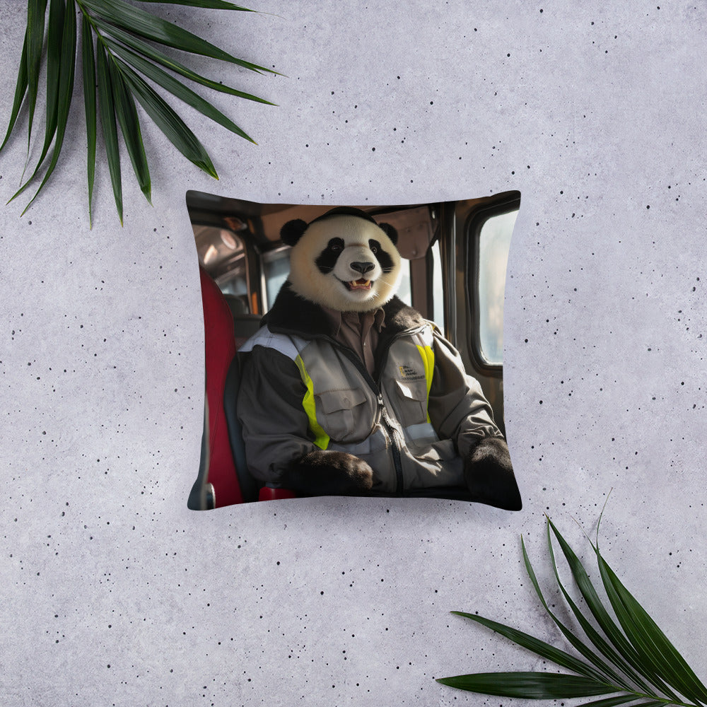 Panda Bus Driver Basic Pillow