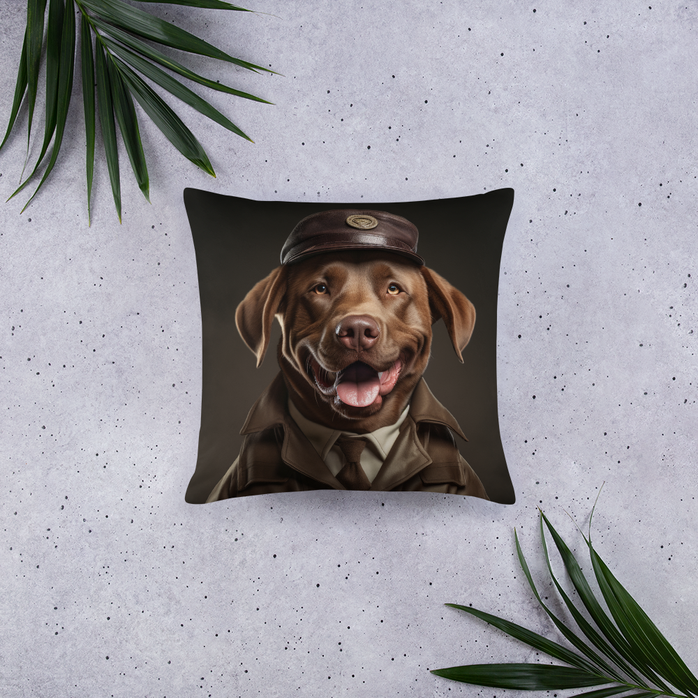 Labrador Retriever Detective Basic Pillow