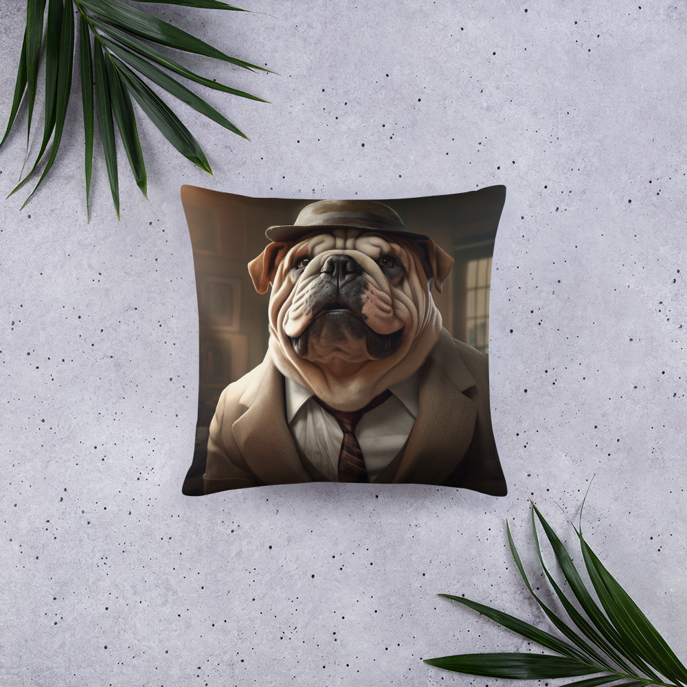 Bulldog Detective Basic Pillow