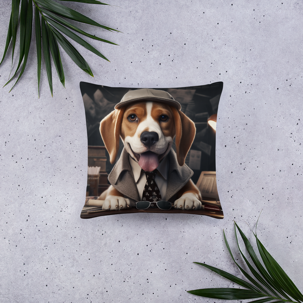 Beagle Detective Basic Pillow