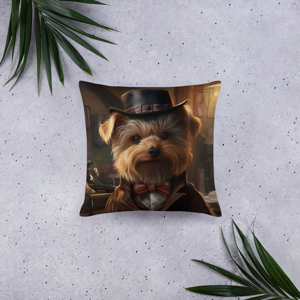 Yorkshire Terrier Detective Basic Pillow