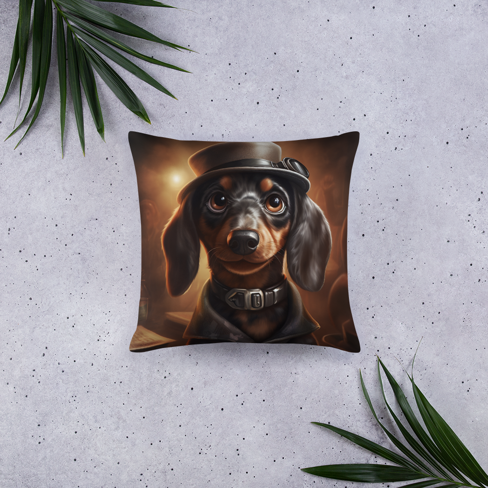 Dachshund Detective Basic Pillow