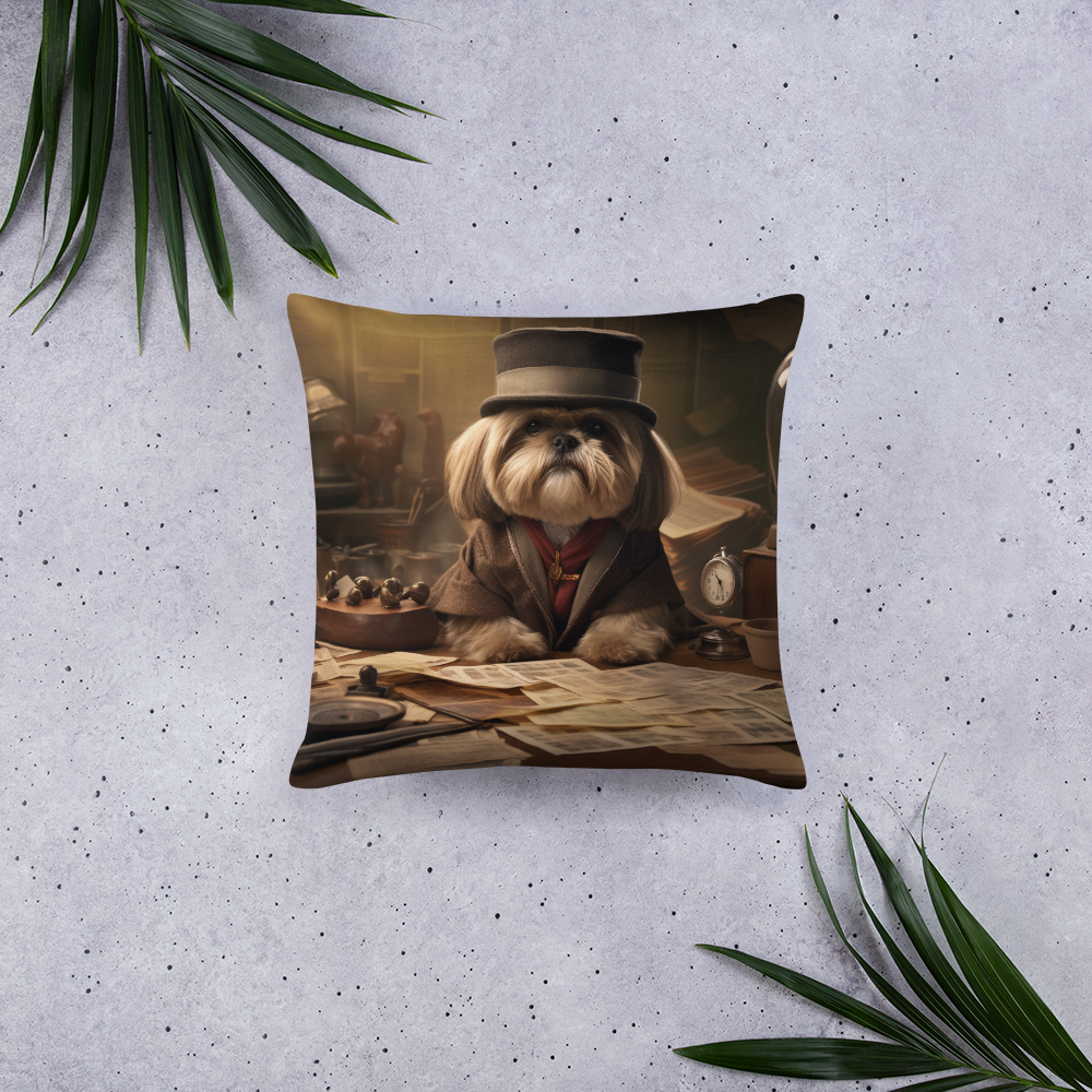 Shih Tzu Detective Basic Pillow