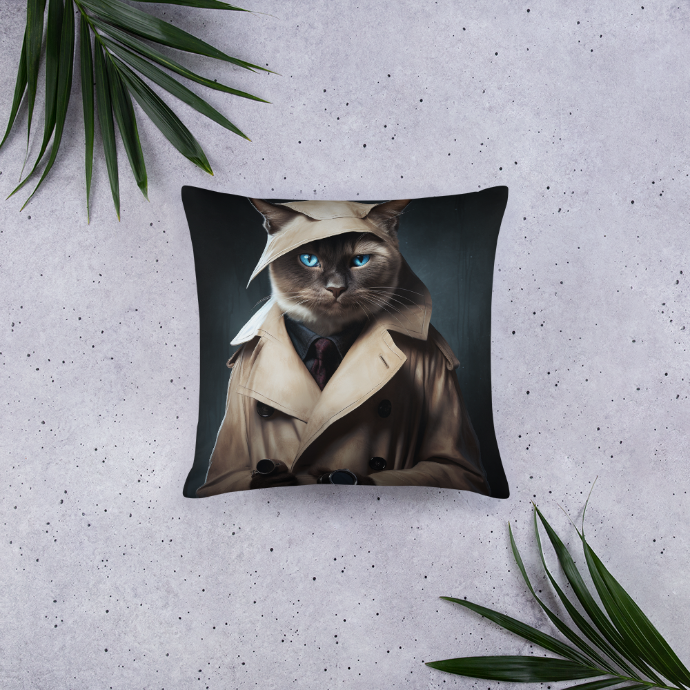 Siamese Detective Basic Pillow