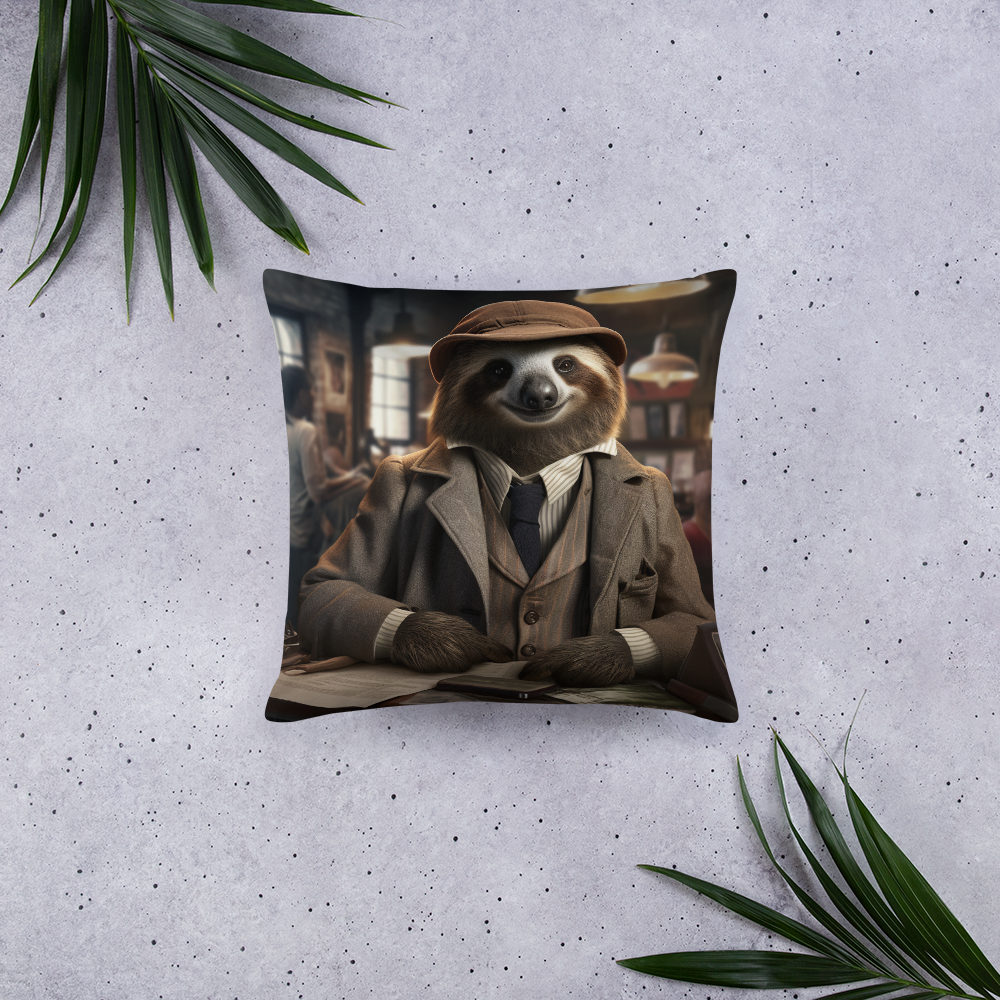 Sloth Detective Basic Pillow