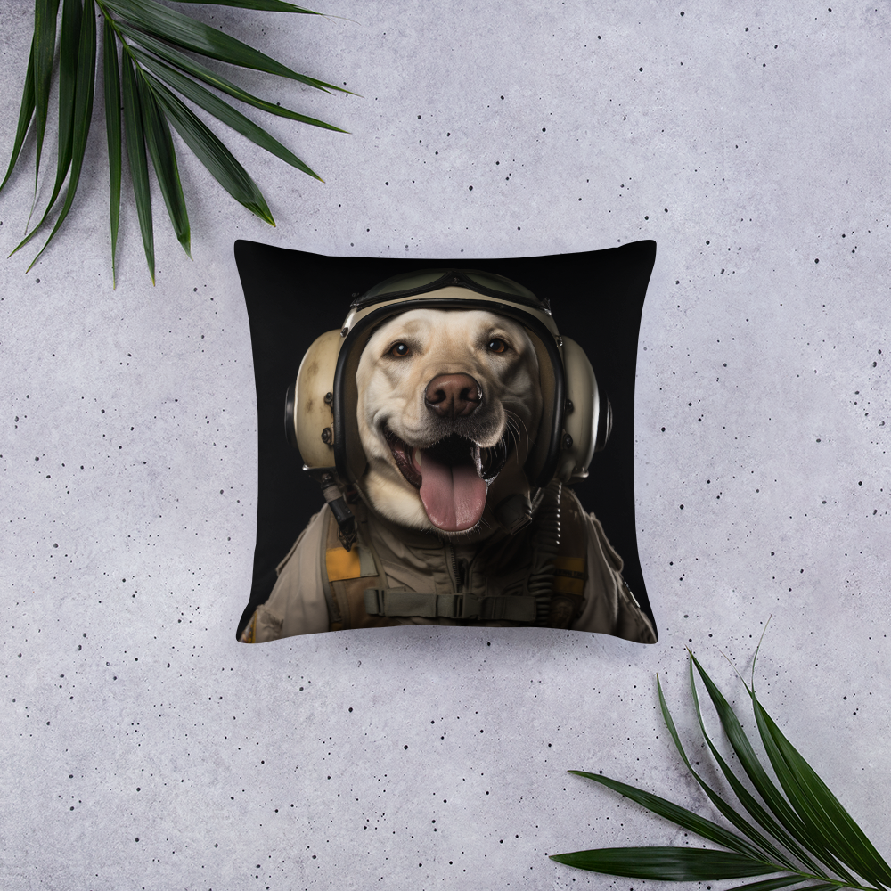 Labrador Retriever Military Person Basic Pillow