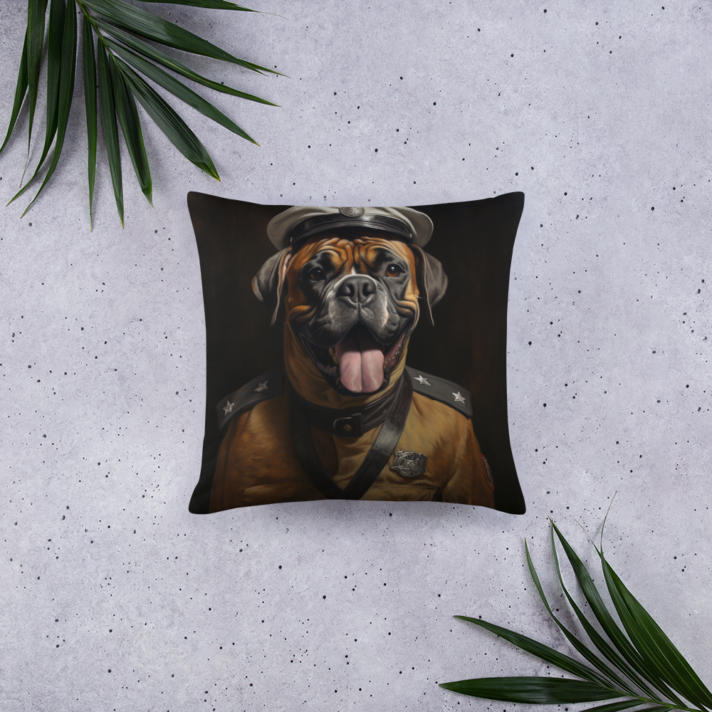 Boxer Military Person Basic Pillow