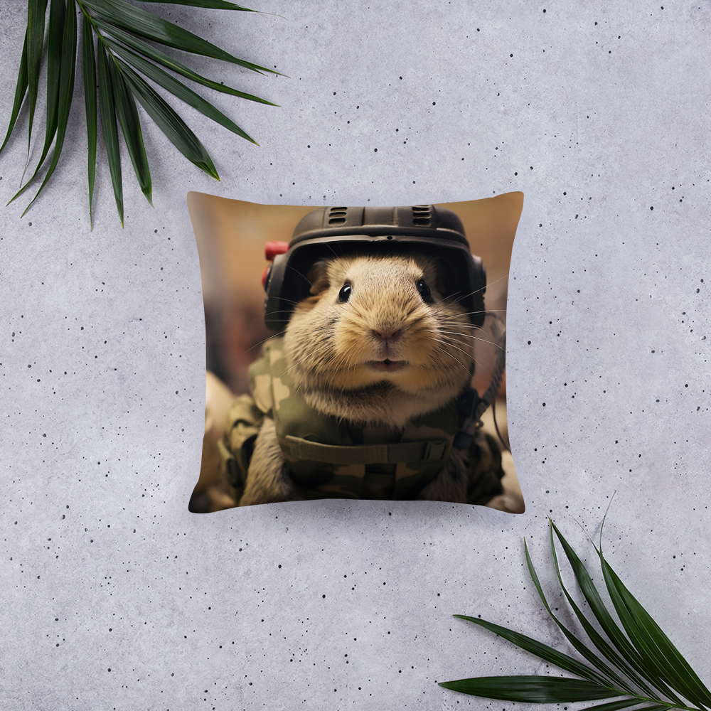 Guinea Pigs Military Person Basic Pillow