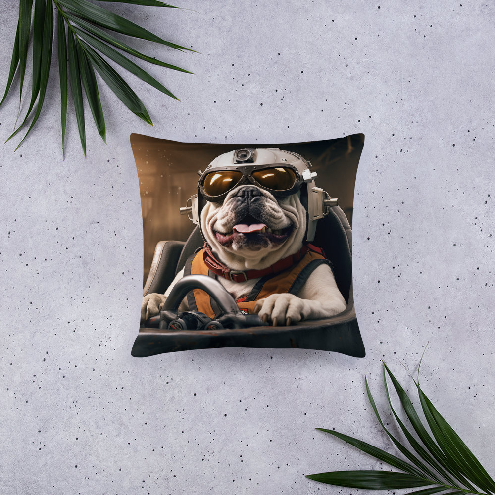 Bulldog F1 Car Driver Basic Pillow