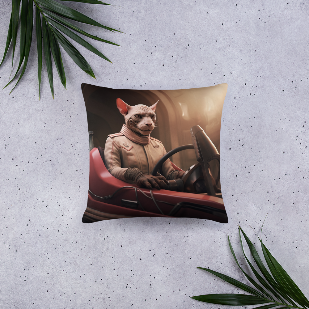 Sphynx F1 Car Driver Basic Pillow