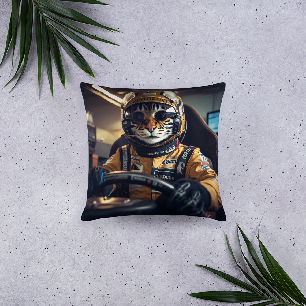 Bengal F1 Car Driver Basic Pillow