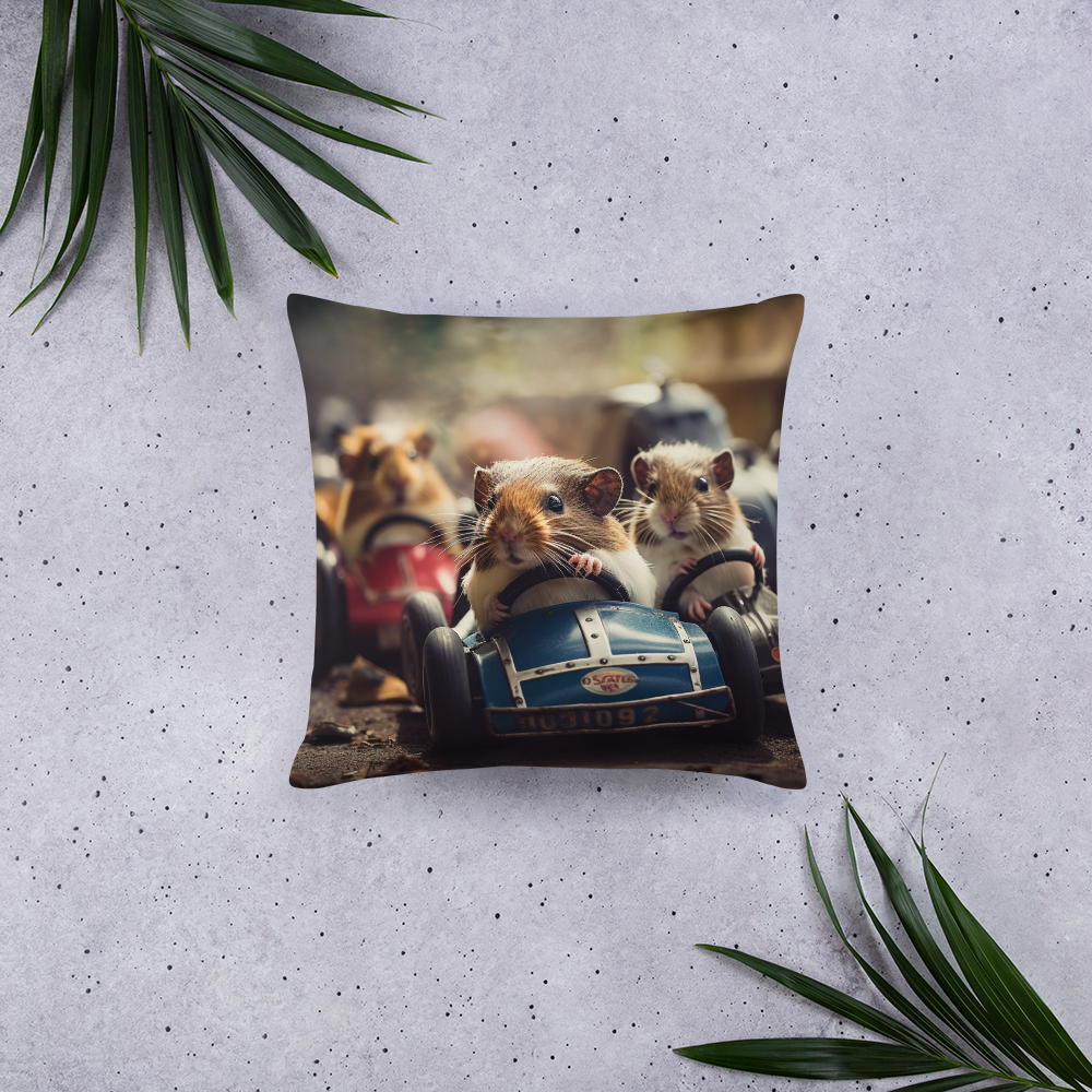 Guinea Pigs F1 Car Driver Basic Pillow