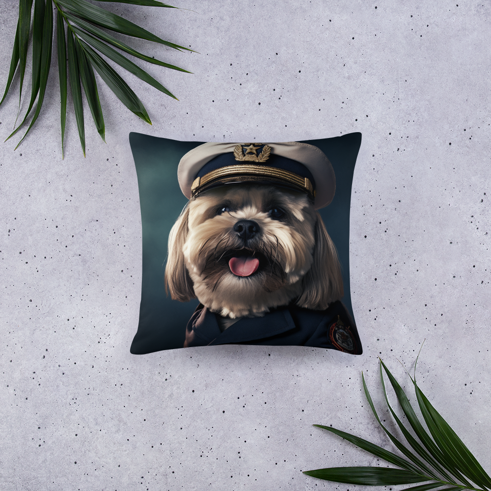 Shih Tzu Police Officer Basic Pillow