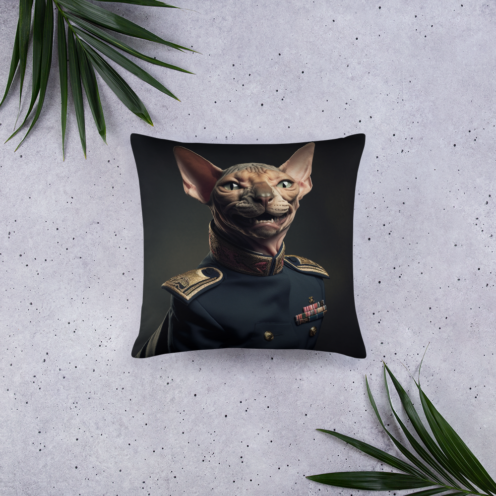 Sphynx Police Officer Basic Pillow