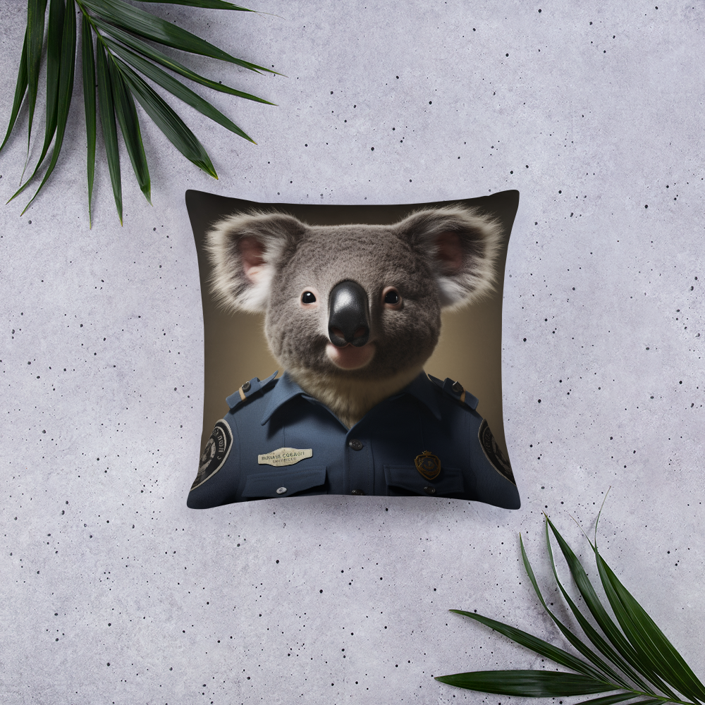 Koala Police Officer Basic Pillow