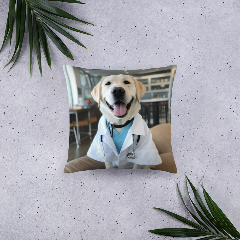 Labrador Retriever Doctor Basic Pillow