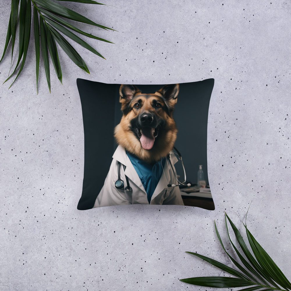 German Shepherd Doctor Basic Pillow