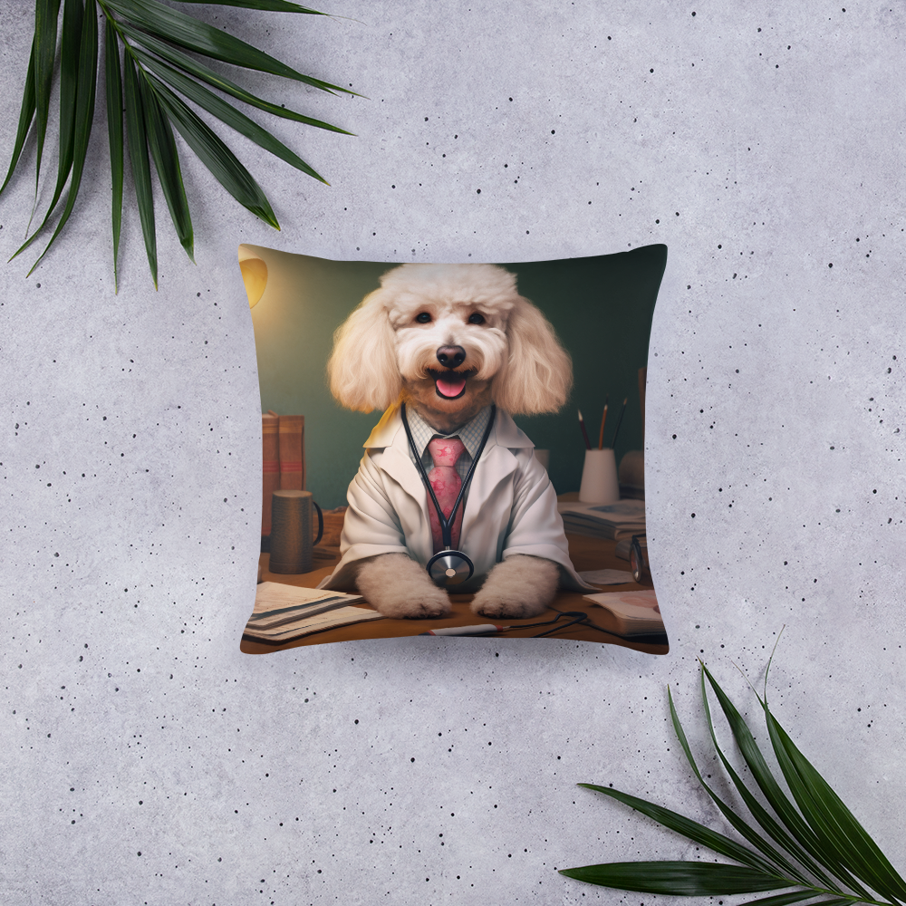 Poodle Doctor Basic Pillow