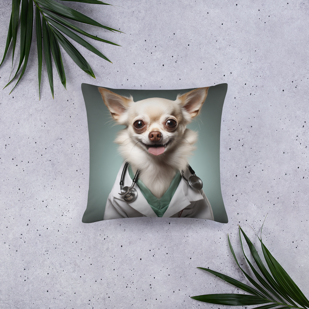 Chihuahua Doctor Basic Pillow