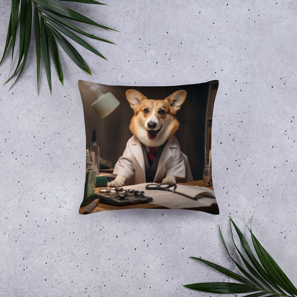 Pembroke Welsh Corgi Doctor Basic Pillow