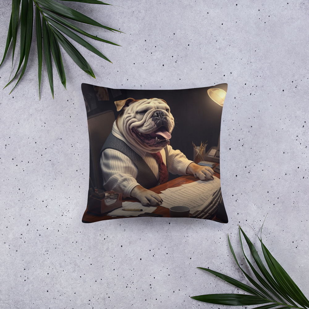 Bulldog Lawyer Basic Pillow