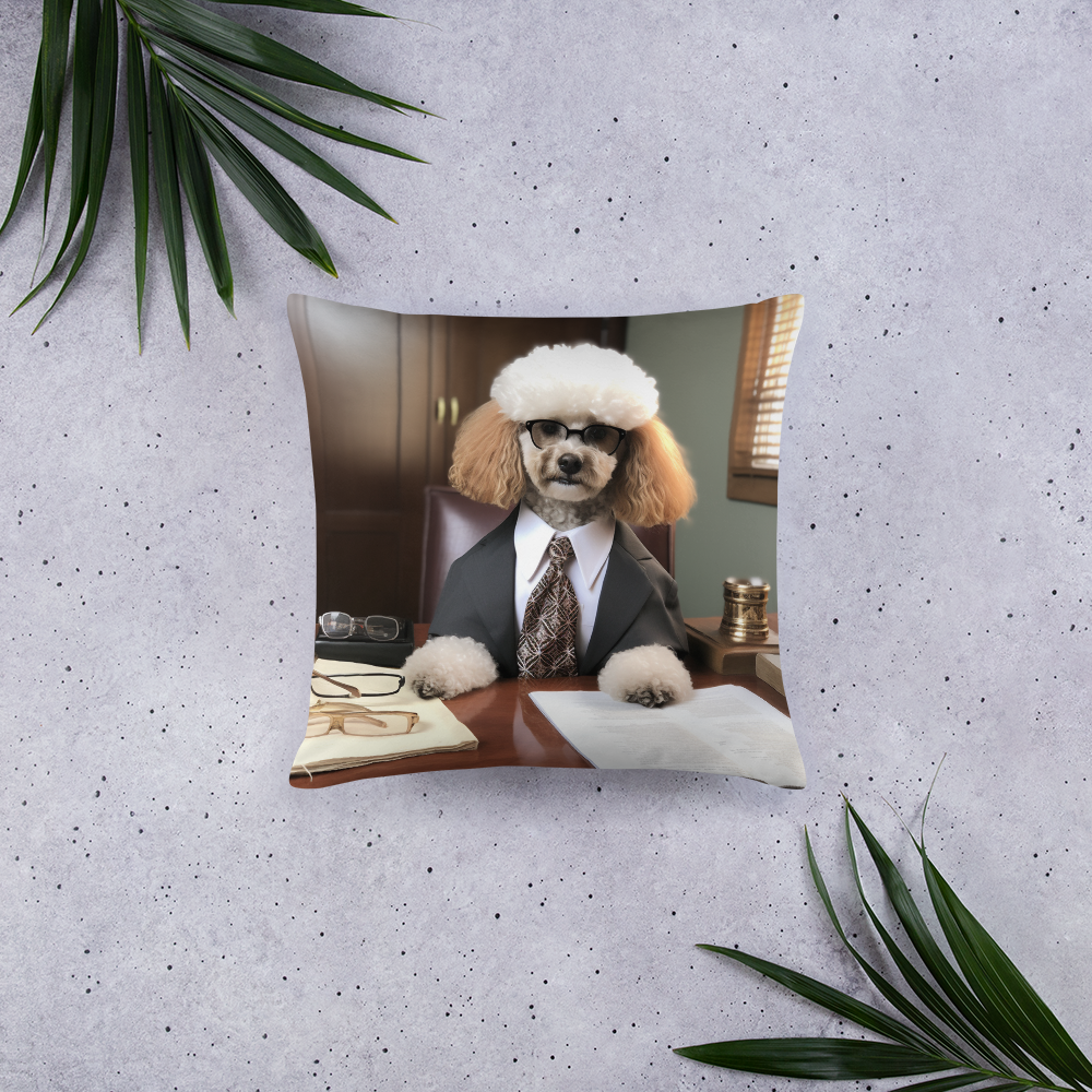 Poodle Lawyer Basic Pillow