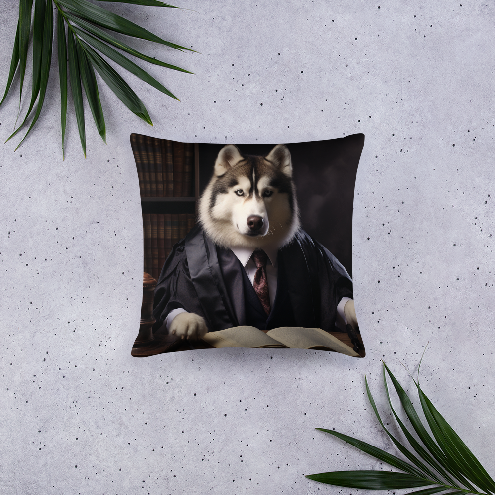 Siberian Husky Lawyer Basic Pillow